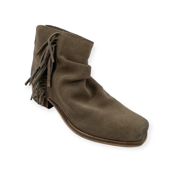~Seychelles Suede Fringe Ankle Boots NWOB 7 - Picture 1 of 9